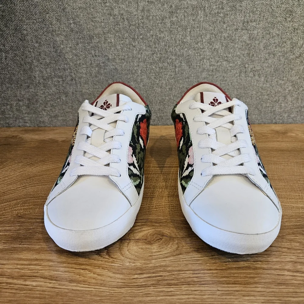 Kate Spade Ace Rose Women's Sneakers With Floral Embroidered Design Size 7.5